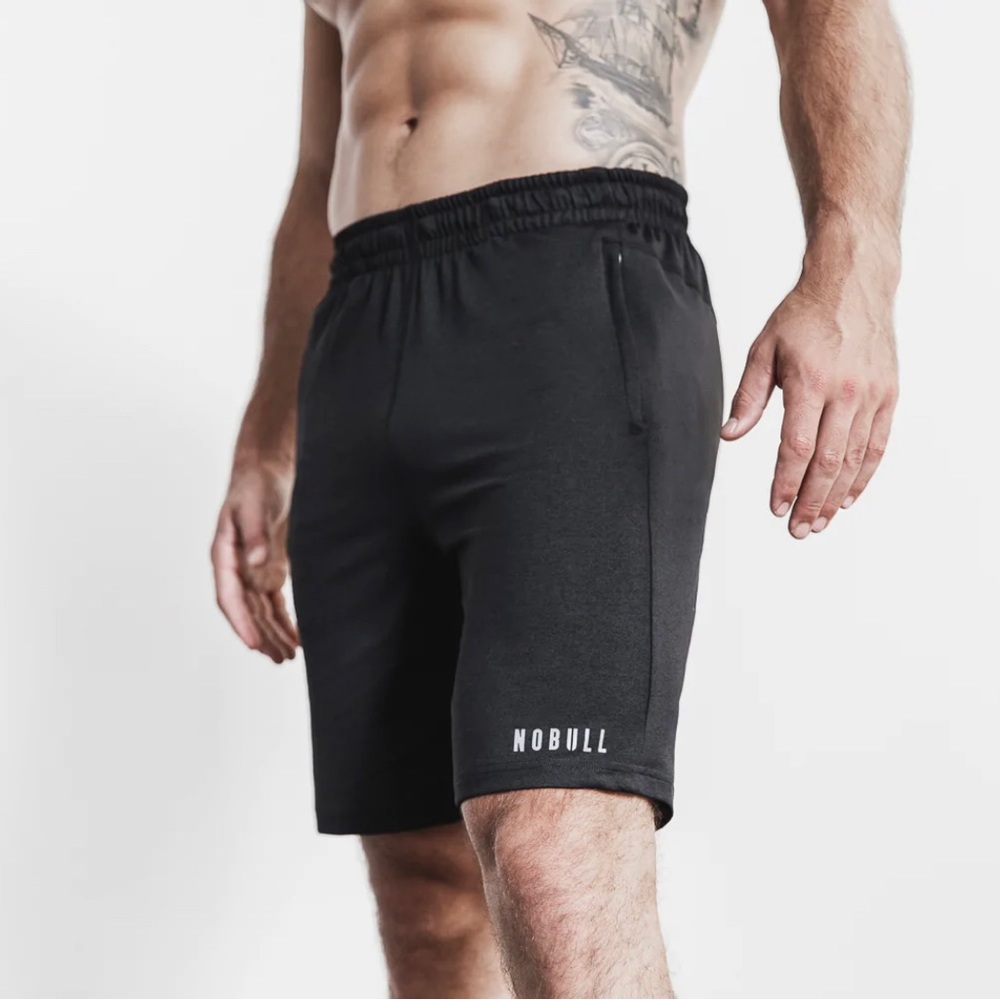 NOBULL Men’s Mens Lightweight Knit Athletic Gym Short 9” Black Size M Medium NEW
